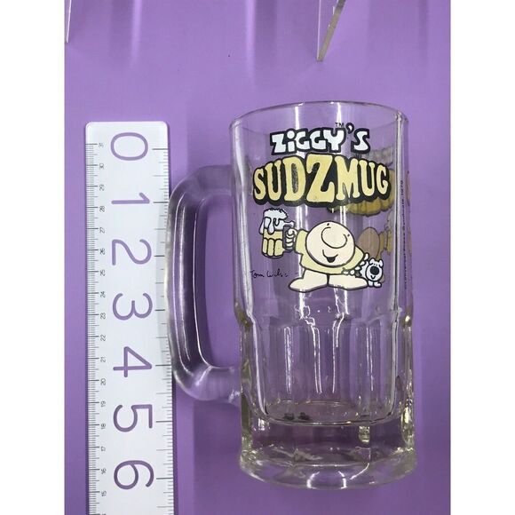 Ziggy Suds Tall Glass Mug Vintage 1980 Beer Glass - Picture 6 of 6